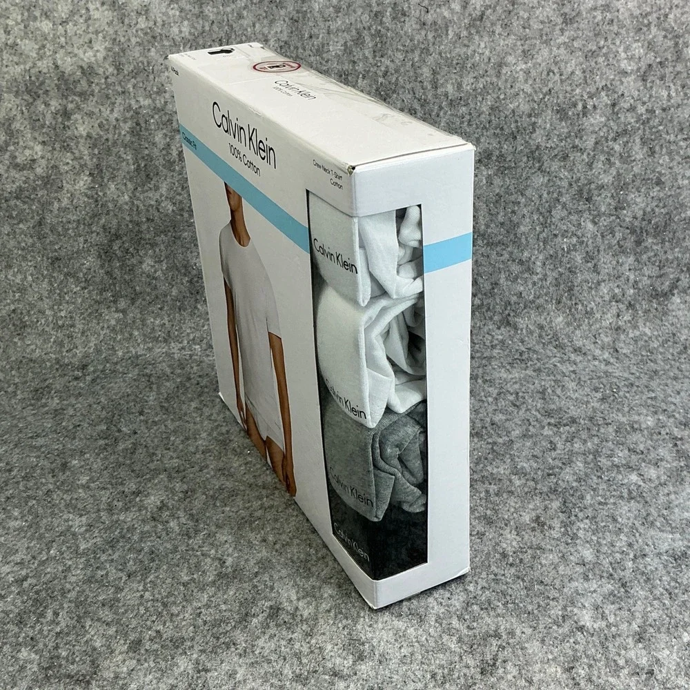 Calvin Klein Mens 4 Pack Classic Fit 100% Cotton Crew Neck T-Shirts Large Multi - Picture 3 of 11